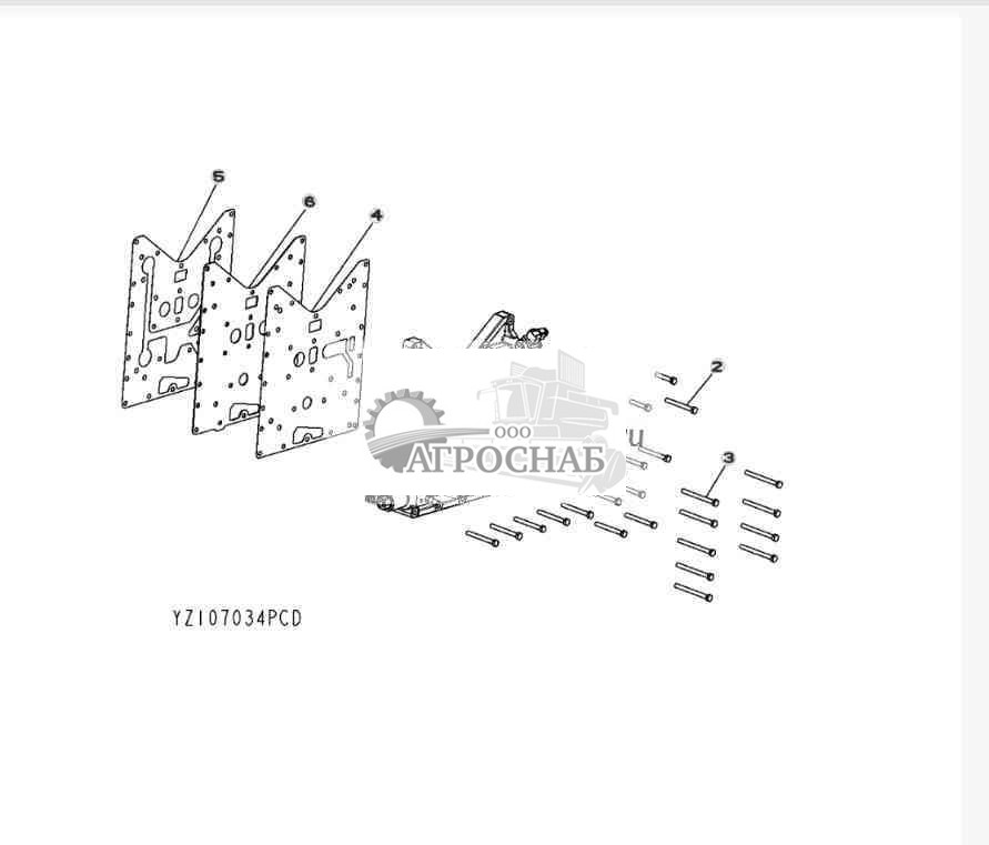 YZ107034 Группа регулировочных клапанов 